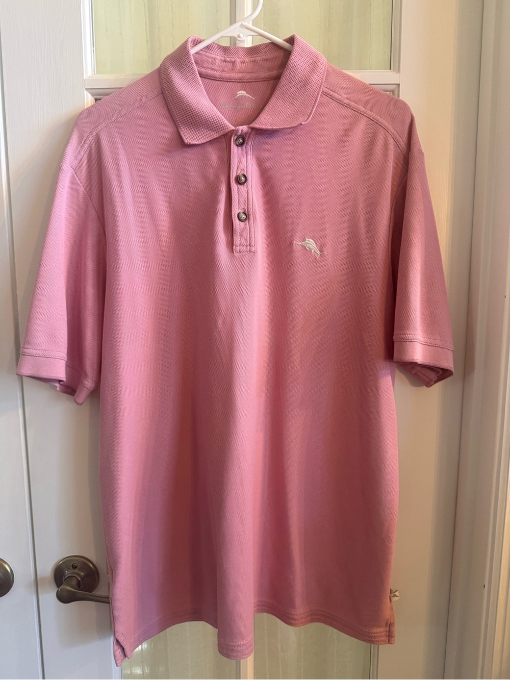 Tommy Bahama Men's Dusty Pink Supima Cotton Blend Short-Sleeve Polo Country Club